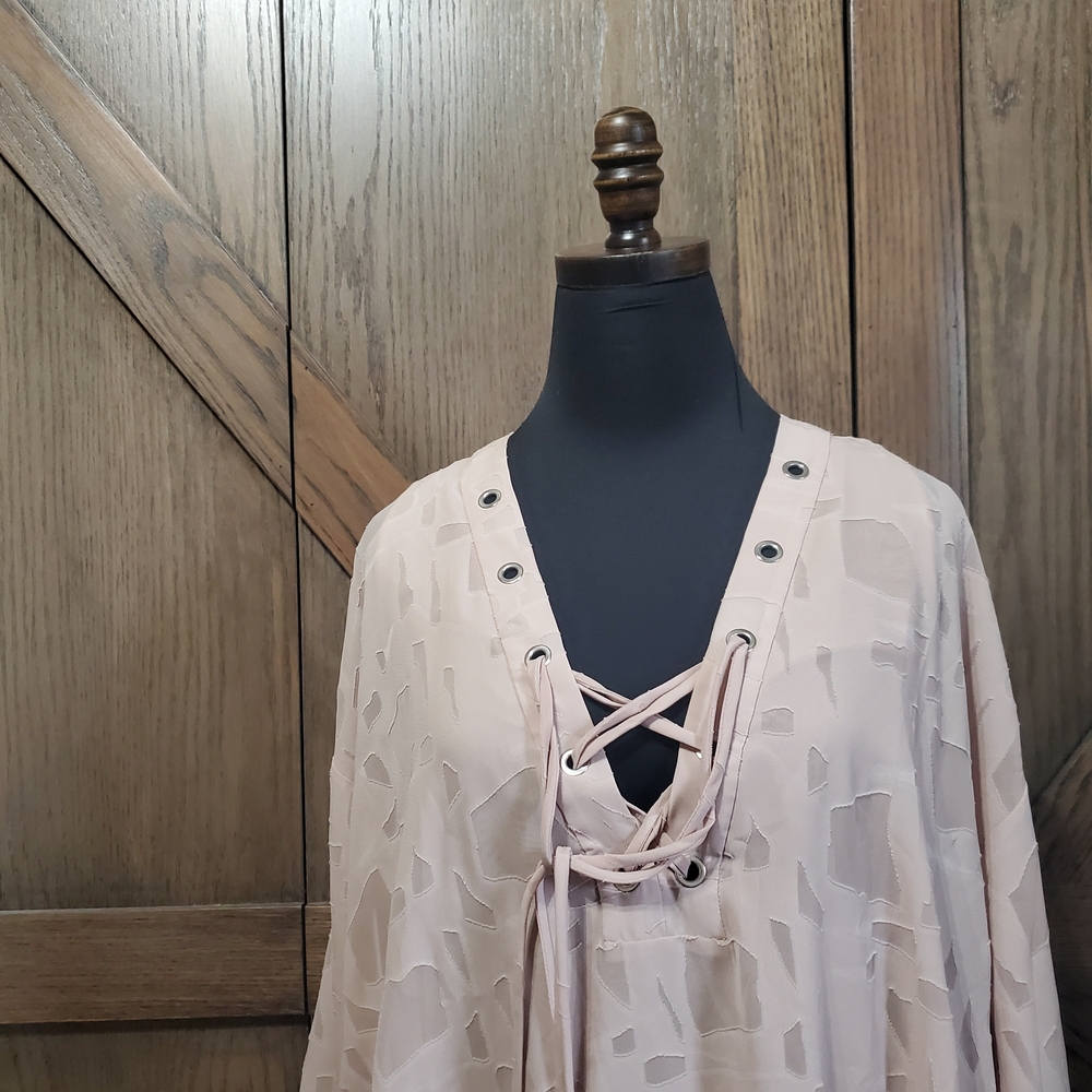 IRO Pink Ruffled Tiered Long Sleeve Dress - Picture 4 of 4